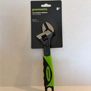 8" Adjustable Wrench in Green and Black